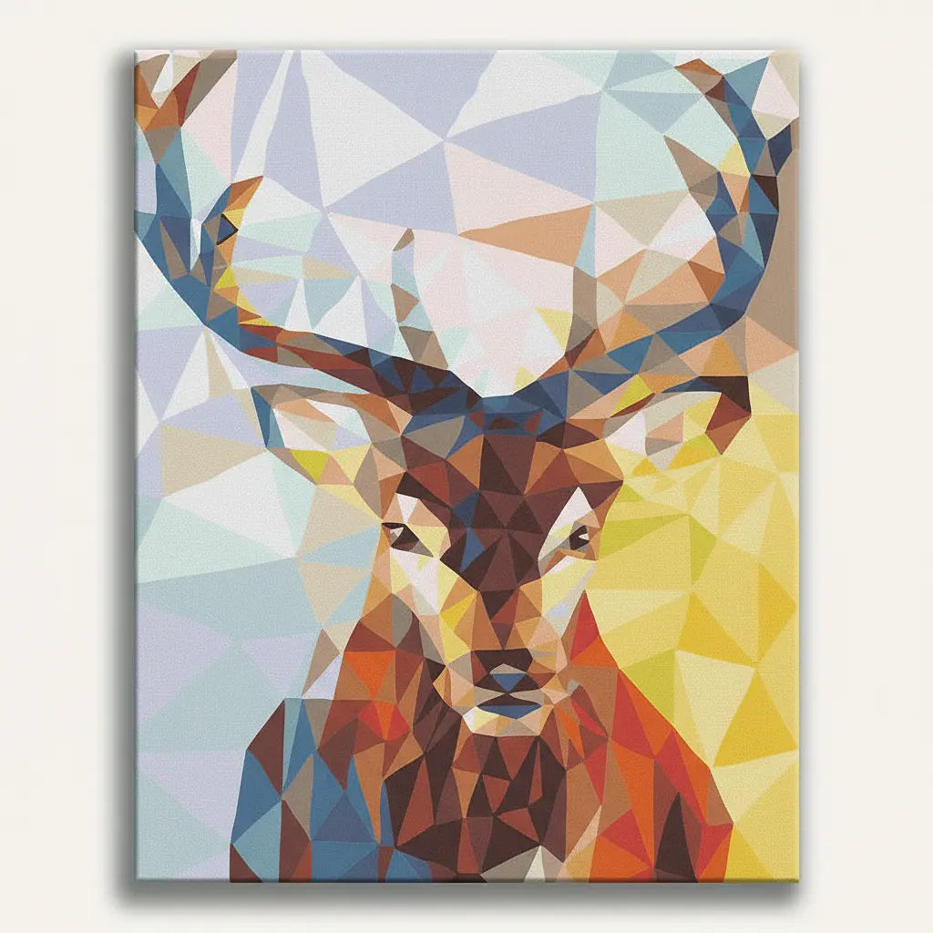 Polygon Deer Portrait
