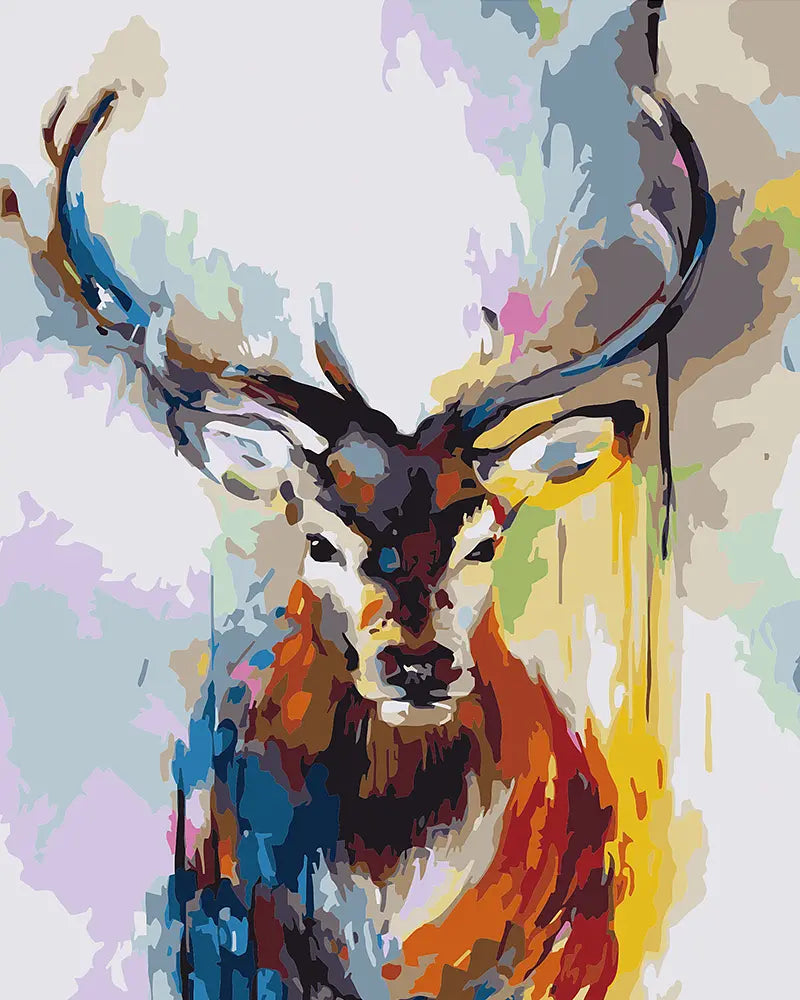 Watercolor Deer Portrait