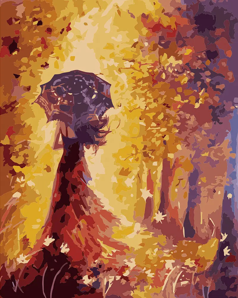 Autumn Path Girl