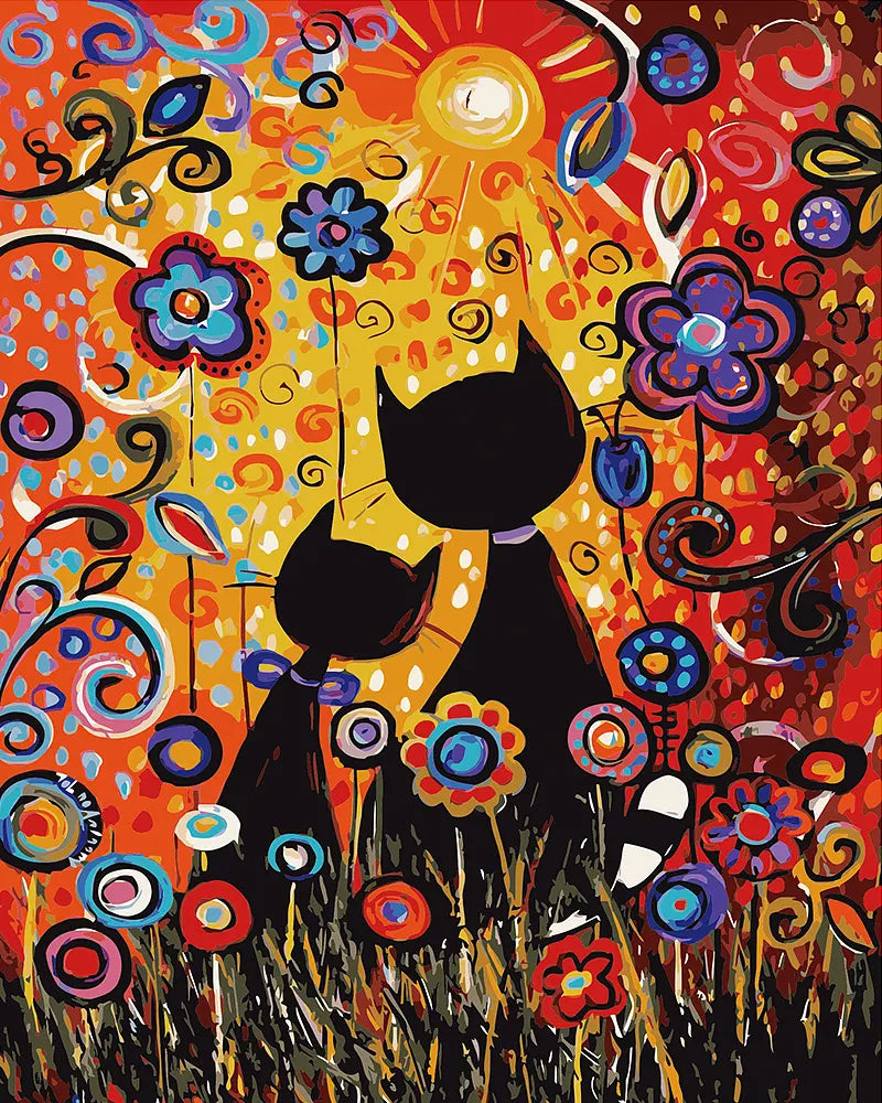 Colorful Cat Art