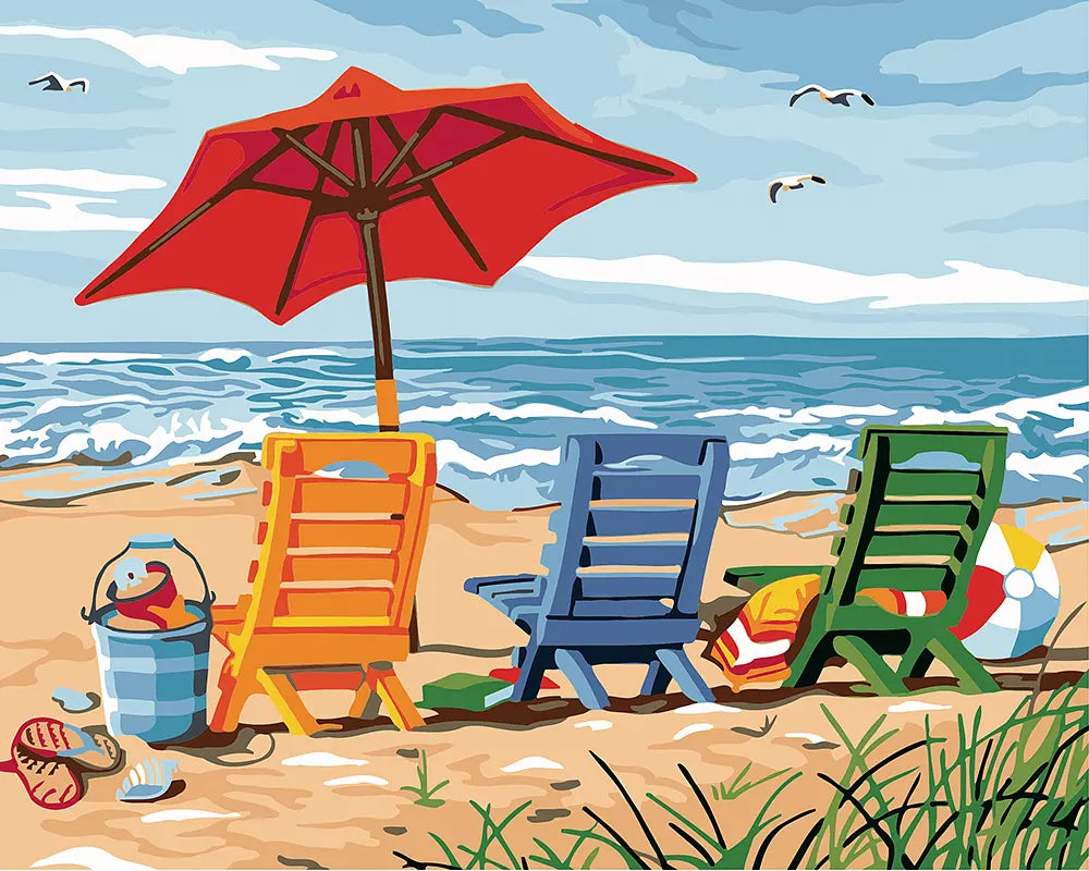 Colorful Beach View