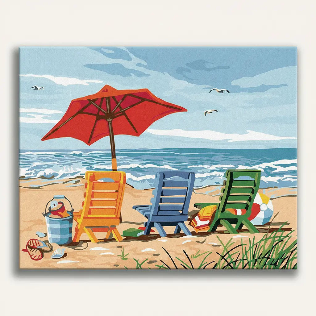 Colorful Beach View