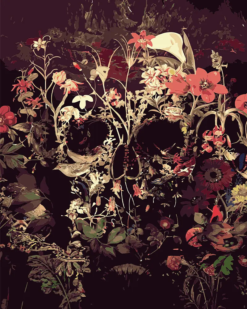 Floral Skull Art