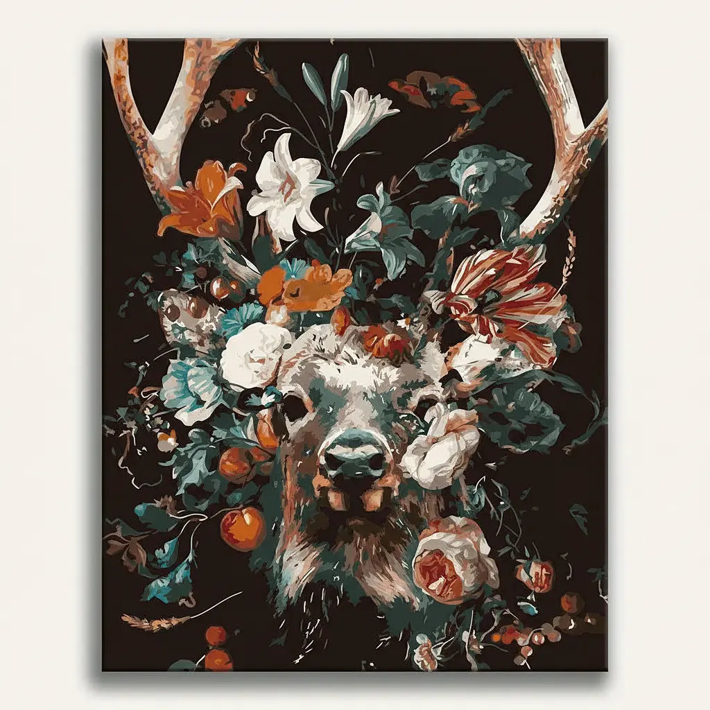 Floral Deer Portrait