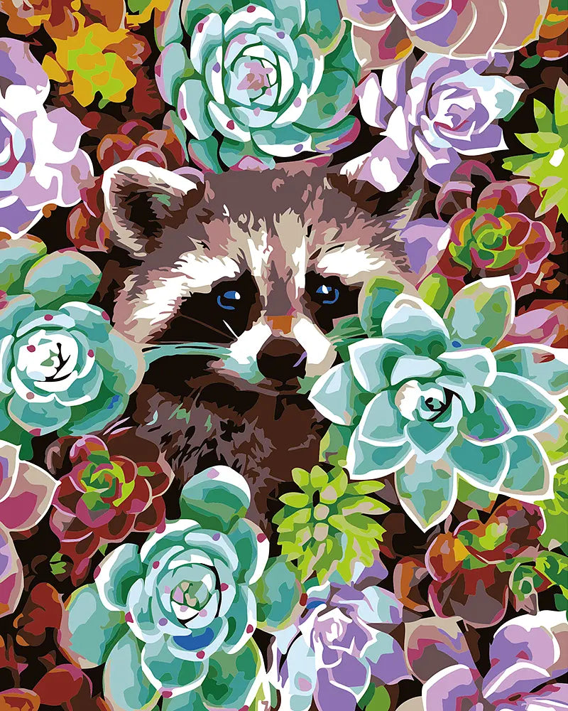 Garden Raccoon Art