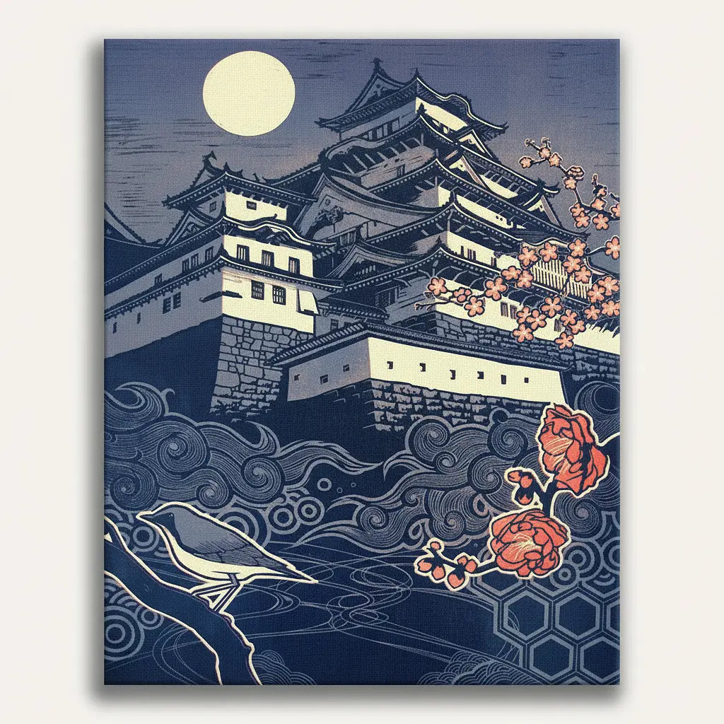Japanese Castle Moonlight