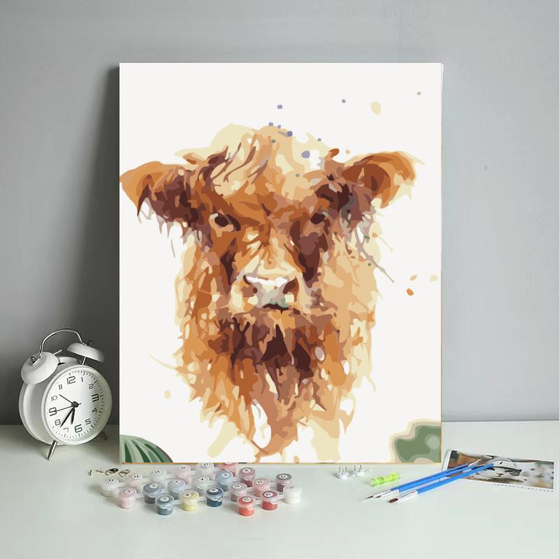Highland Cow Paint | Paint By Numbers Kit