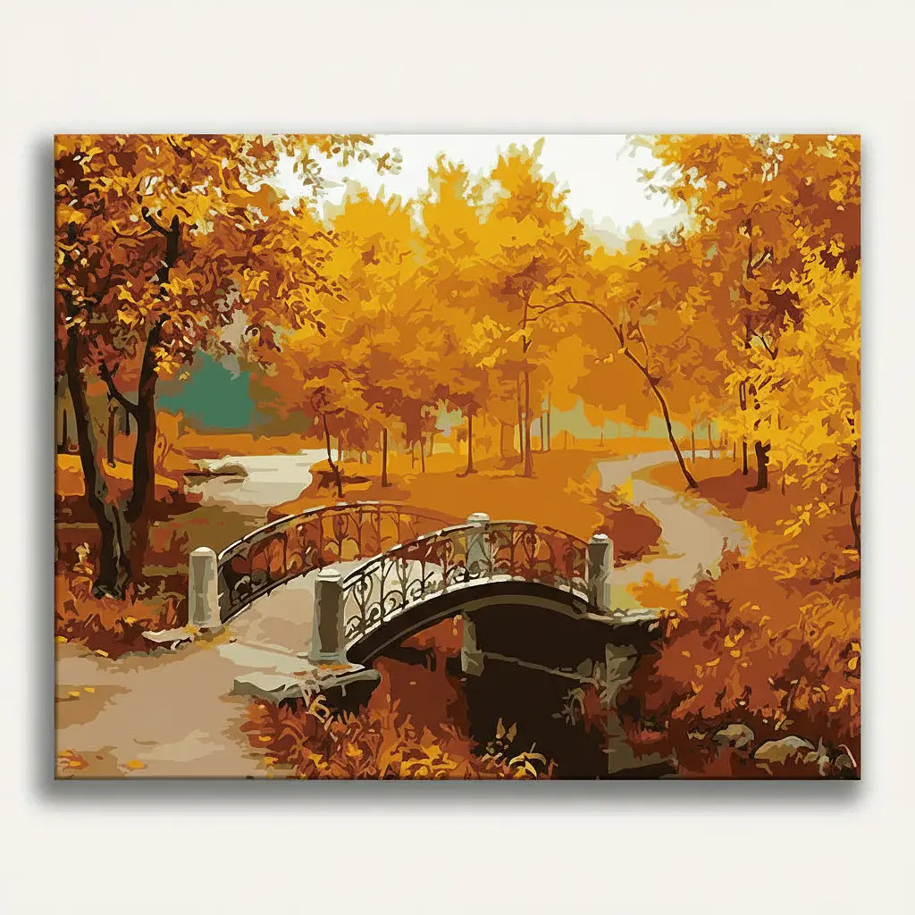 Autumn Bridge Scene