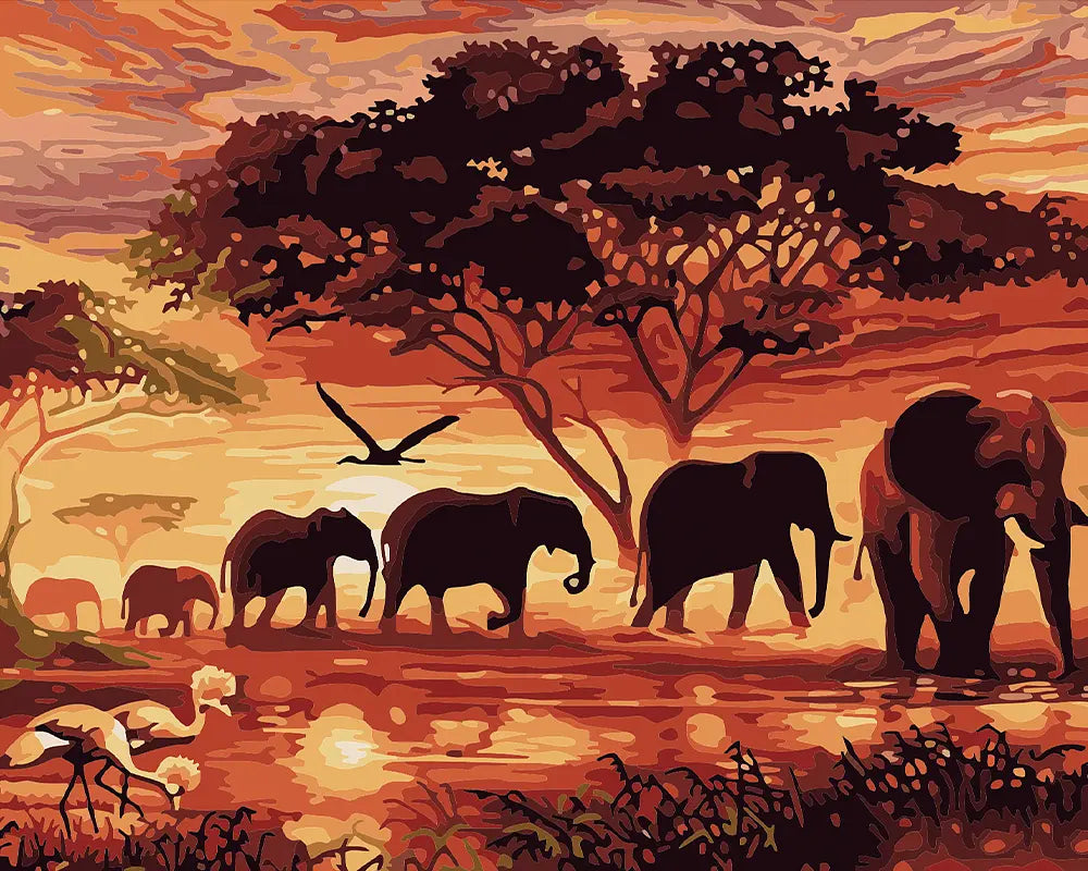 Safari Sunset Canvas