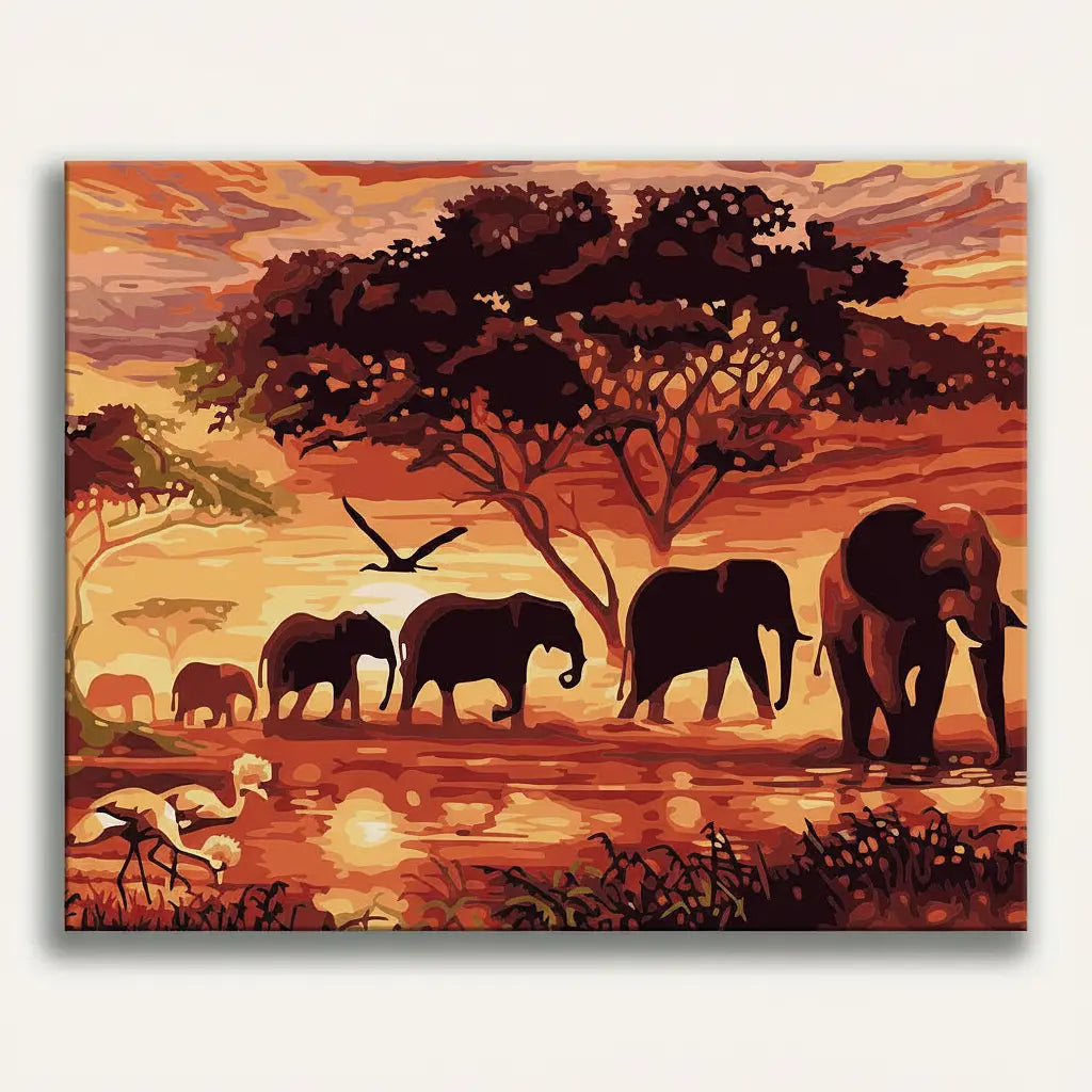 Safari Sunset Canvas
