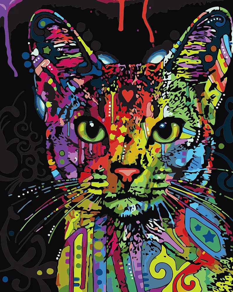Colorful Cat Art