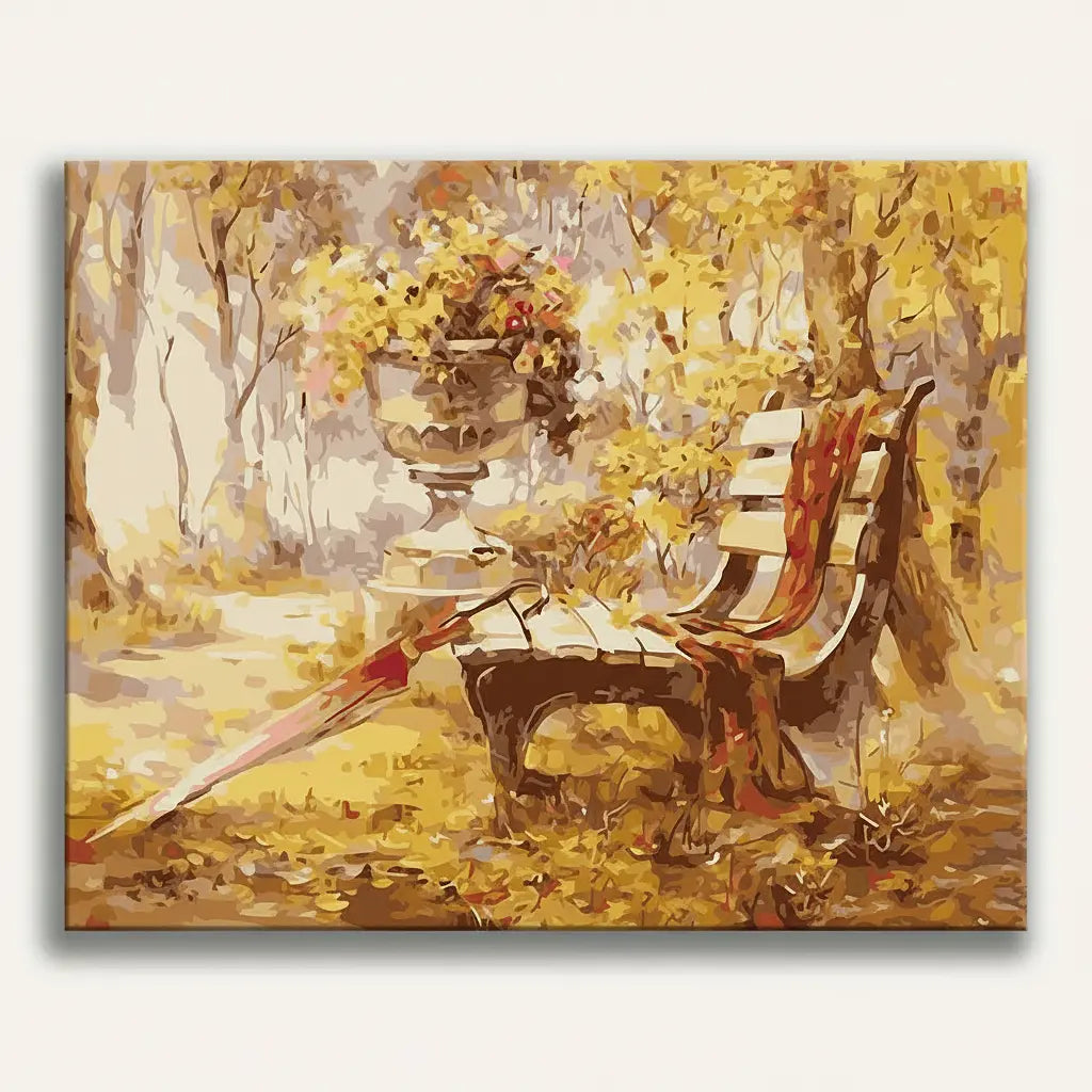 Autumn Park Bench