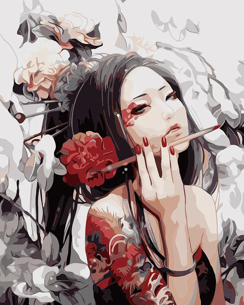 Floral Beauty Portrait