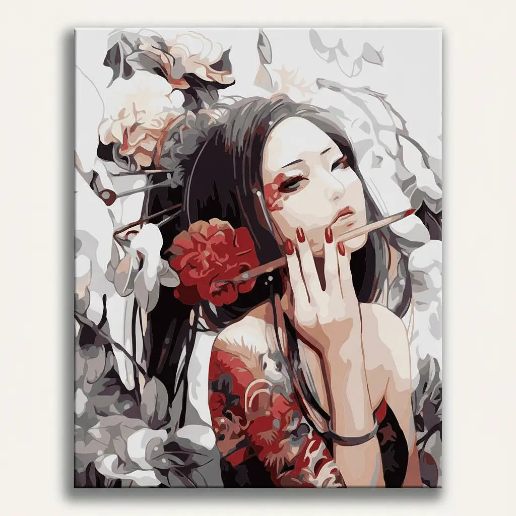 Floral Beauty Portrait