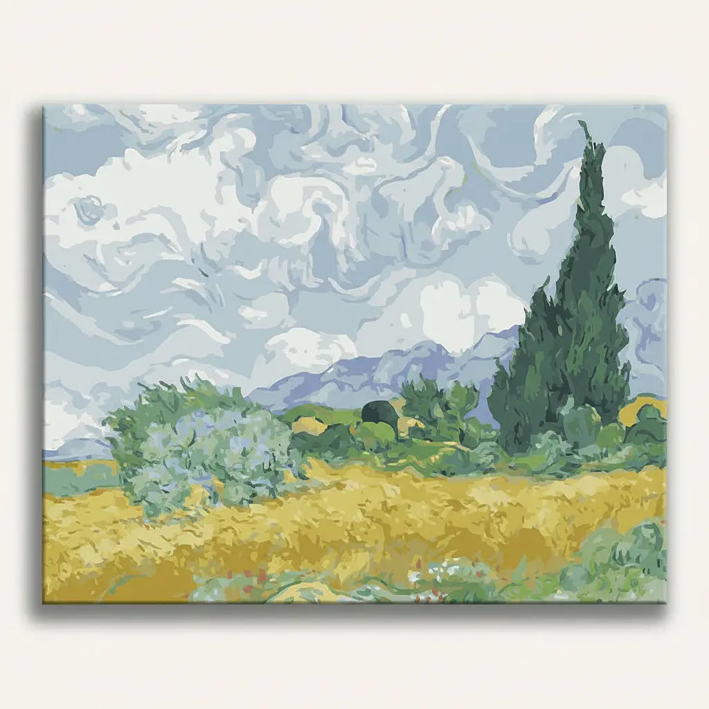 Wheatfield with Cypresses