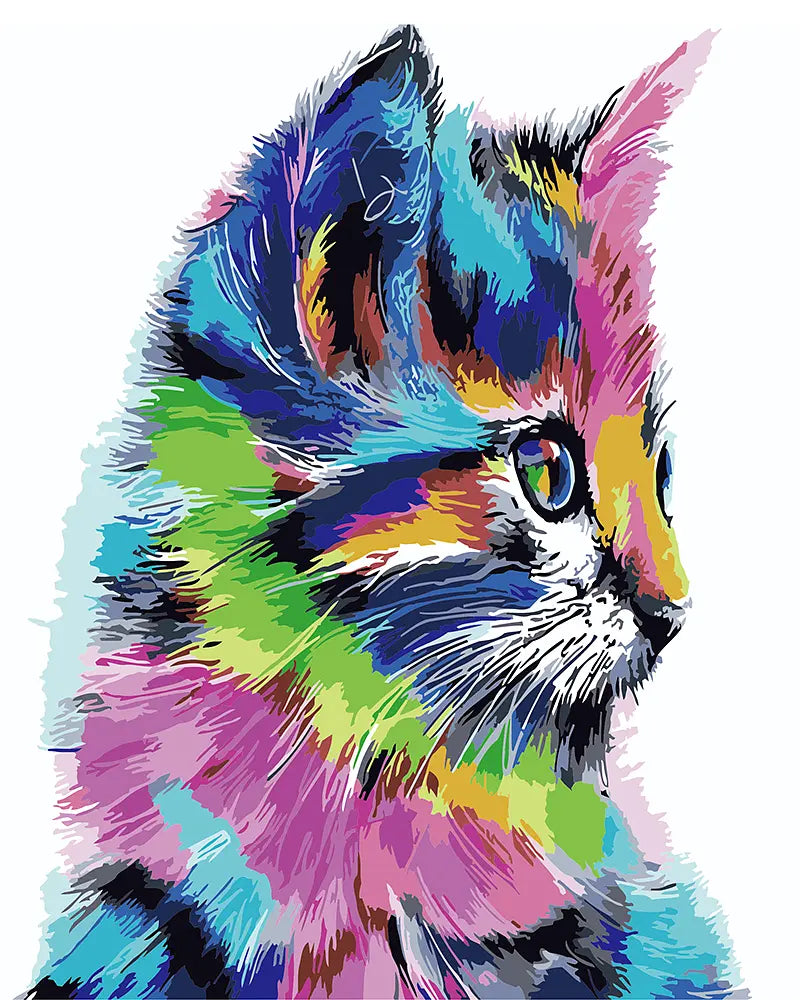 Colorful Cat Portrait