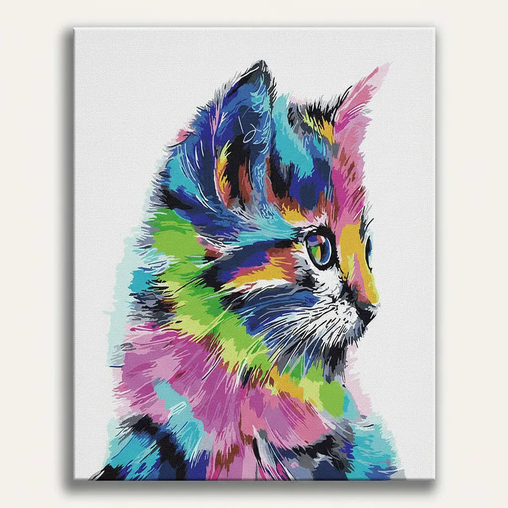 Colorful Cat Portrait