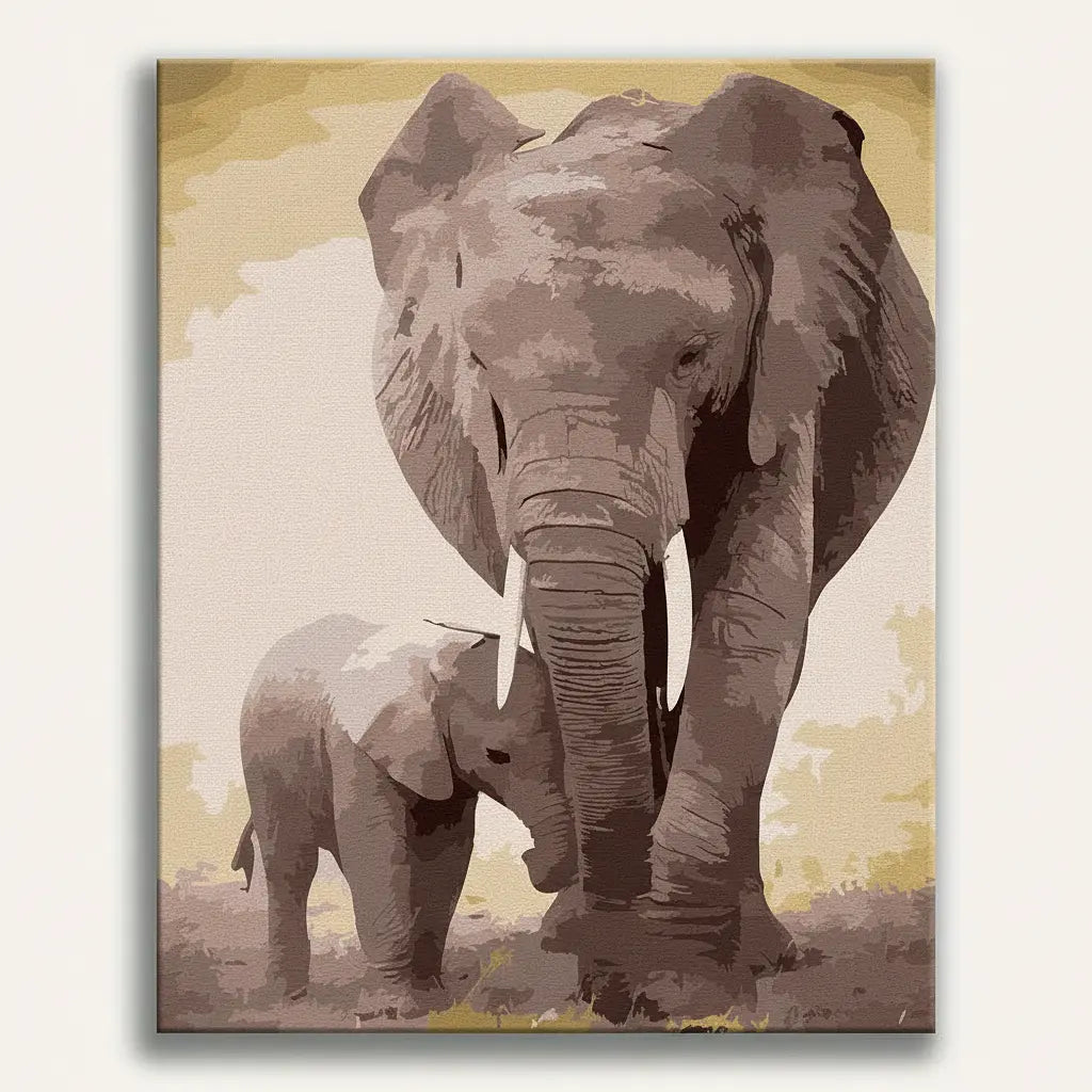 Elephant Family Paint