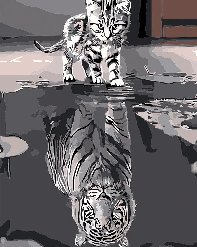 Kitten Reflection