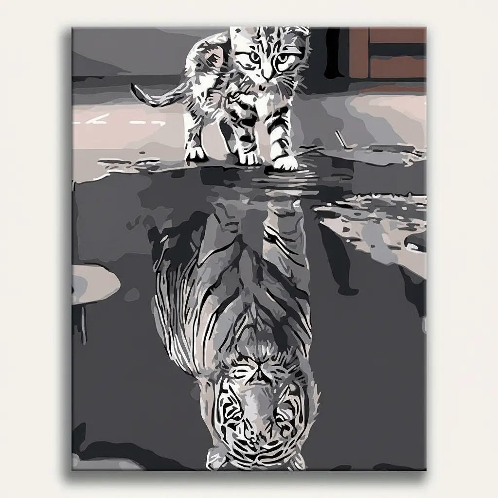 Kitten Reflection