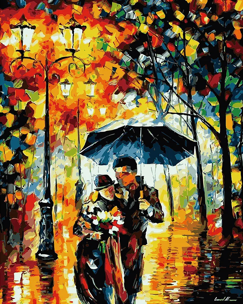 Rainy Romance Painting
