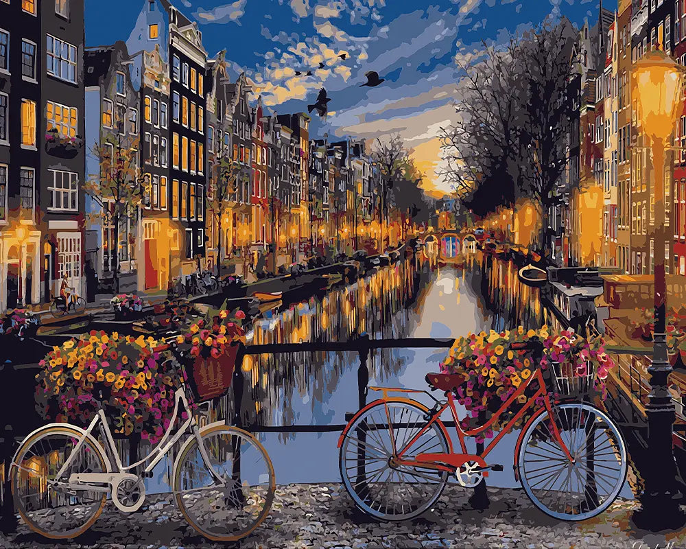 Amsterdam Canal Painting