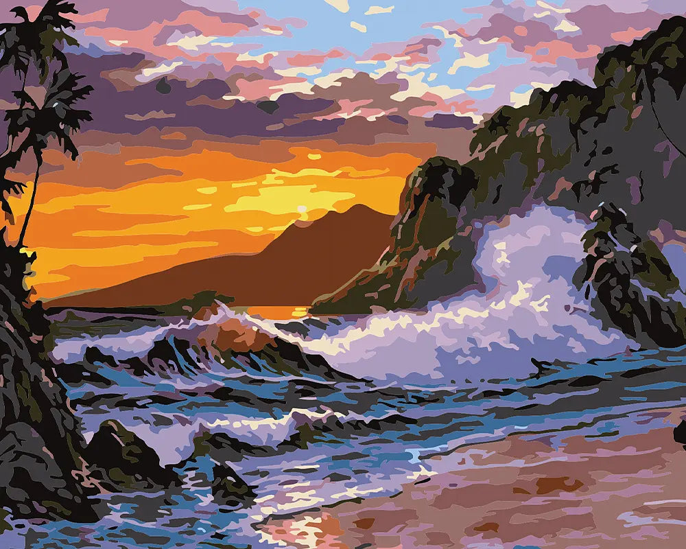 Tropical Sunset Waves
