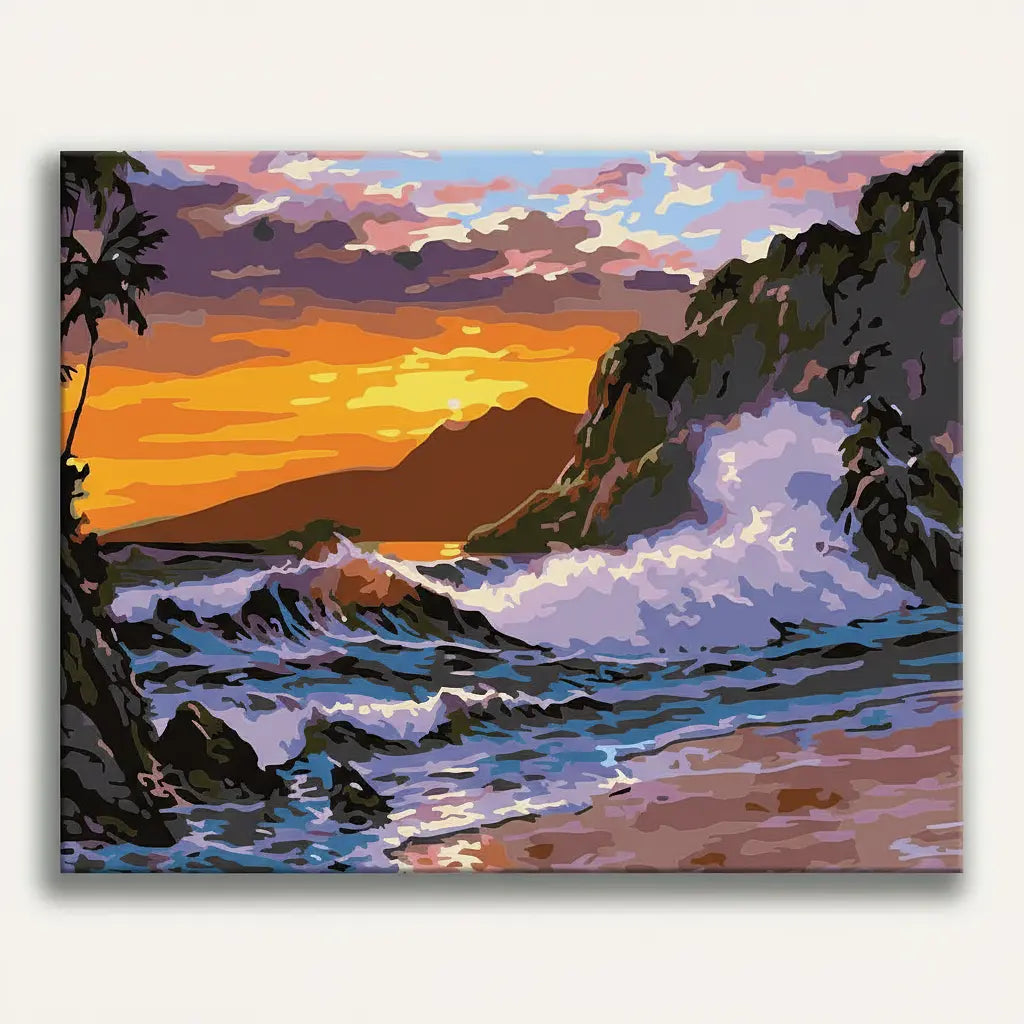 Tropical Sunset Waves | Paint By Numbers Kit