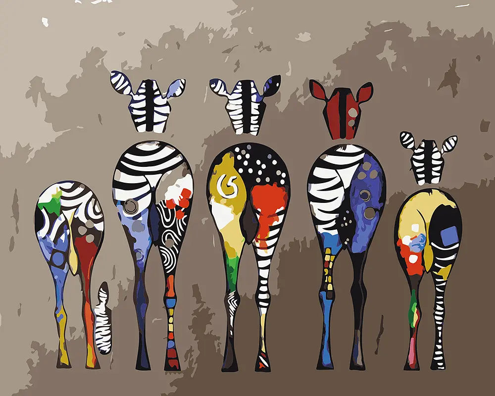 Zebra Family Art