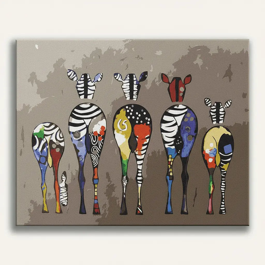 Zebra Family Art