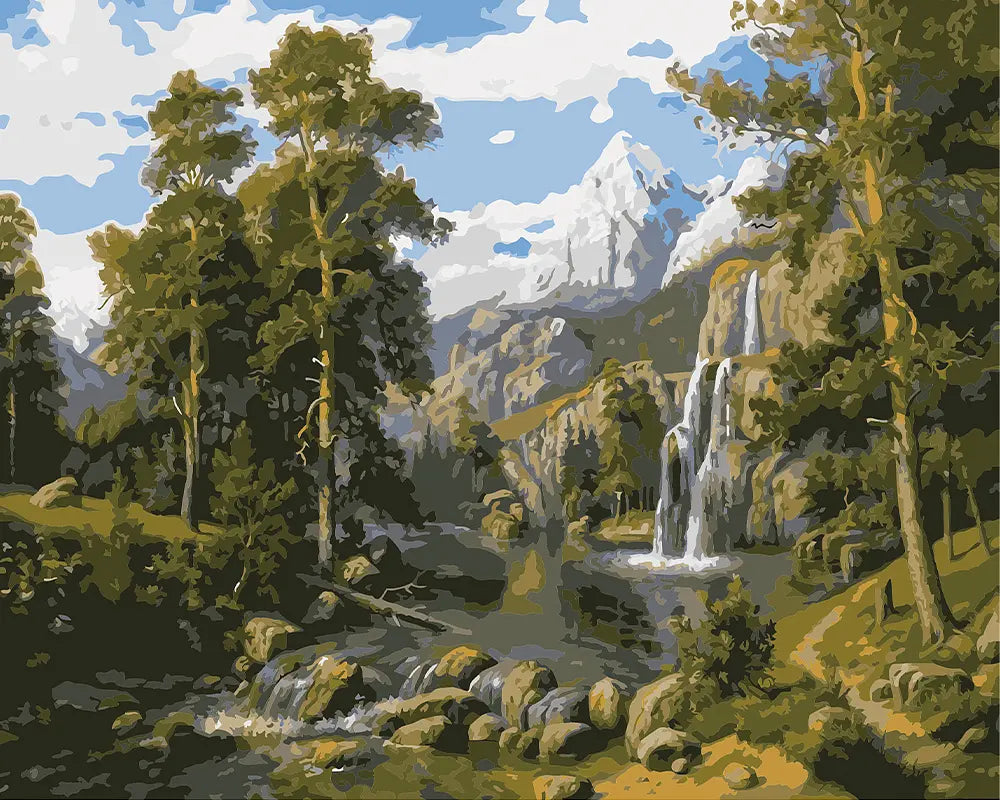 Mountain Waterfall Landscape