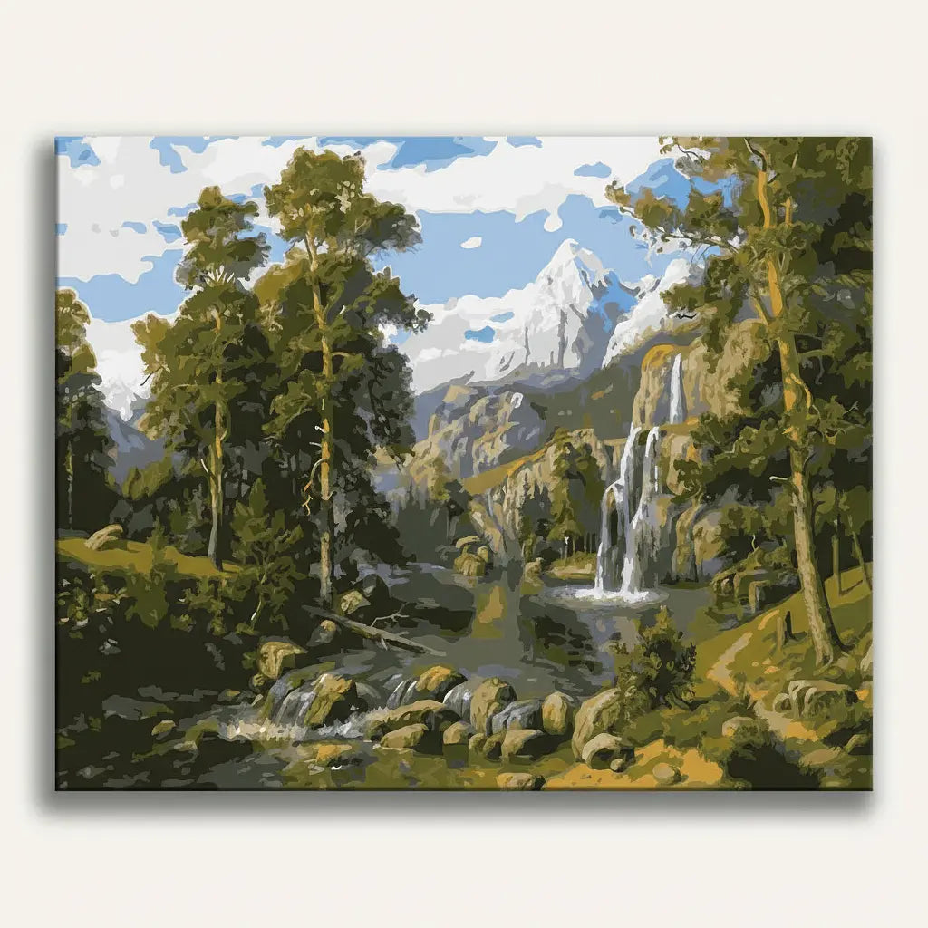 Mountain Waterfall Landscape
