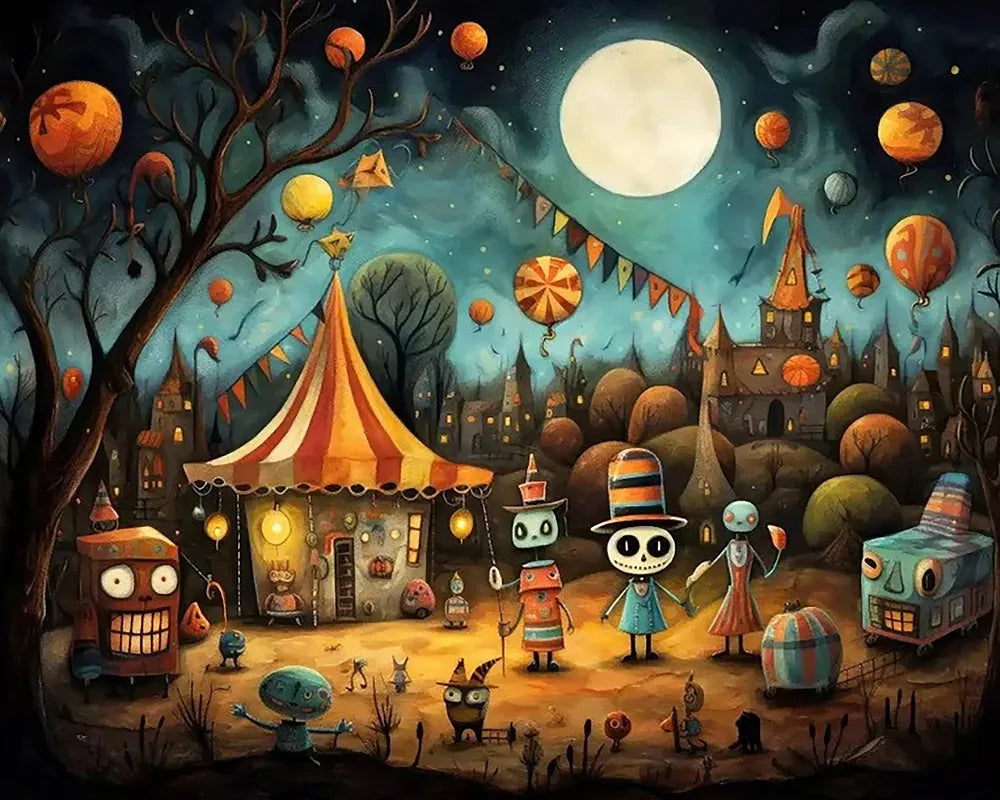 Whimsical Halloween Carnival | Paint By Numbers Kit