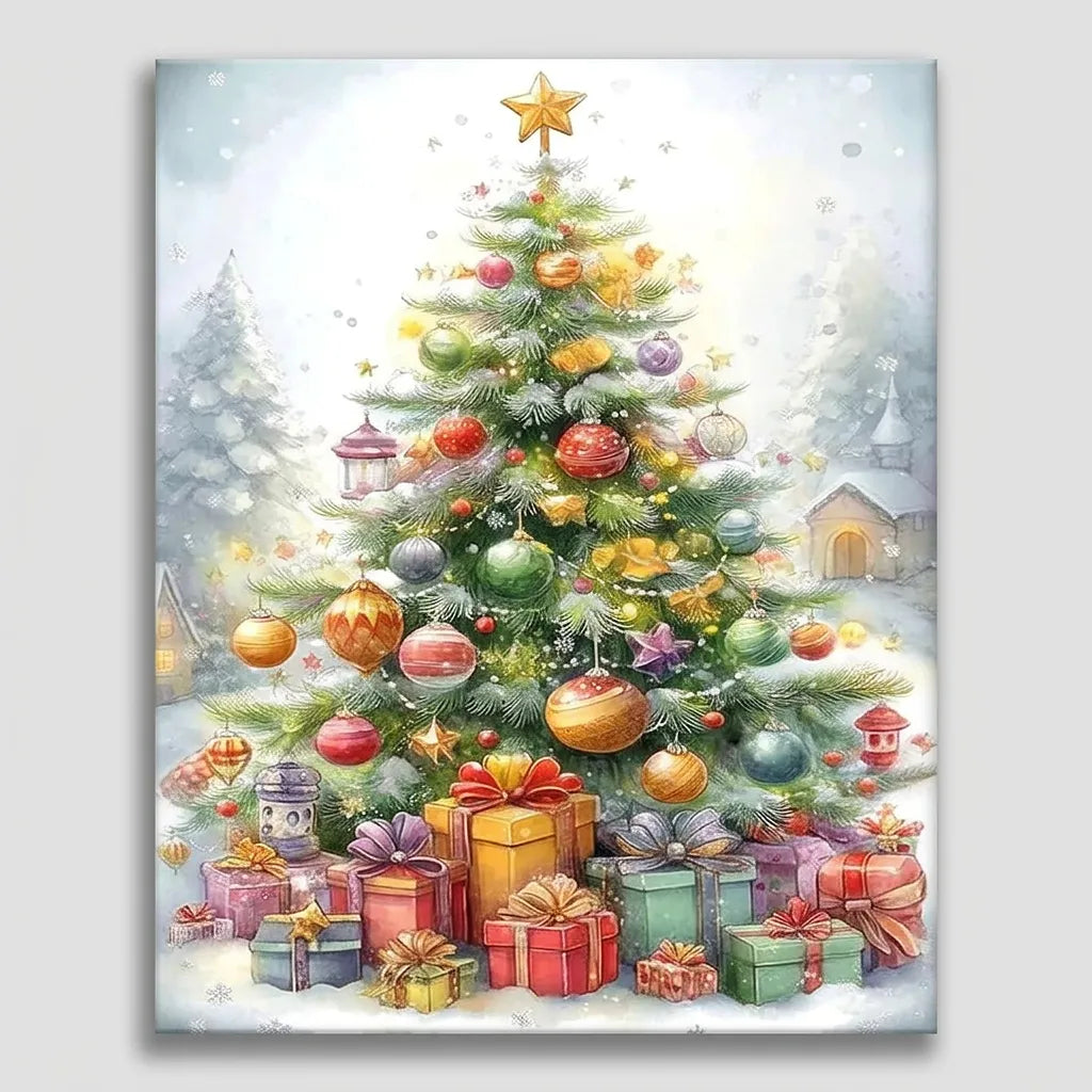 Pastel Christmas Ornaments | Paint By Numbers Kit