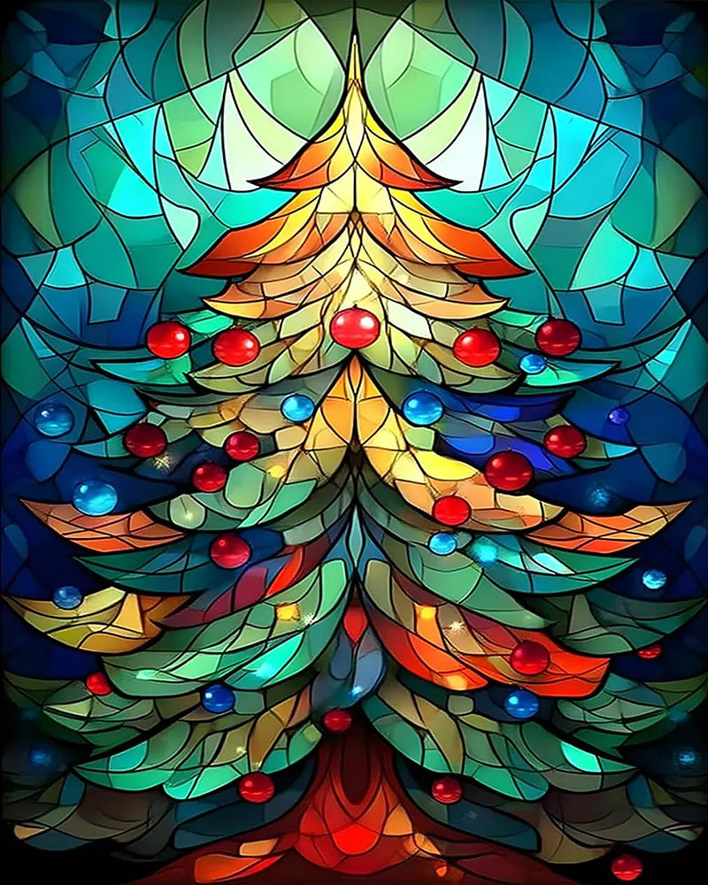 Stained Glass Tree | Paint By Numbers Kit