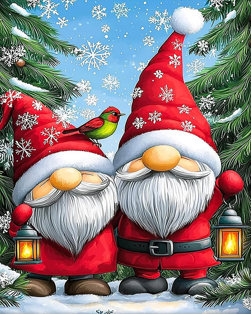 Gnome Lantern Duo | Paint By Numbers Kit