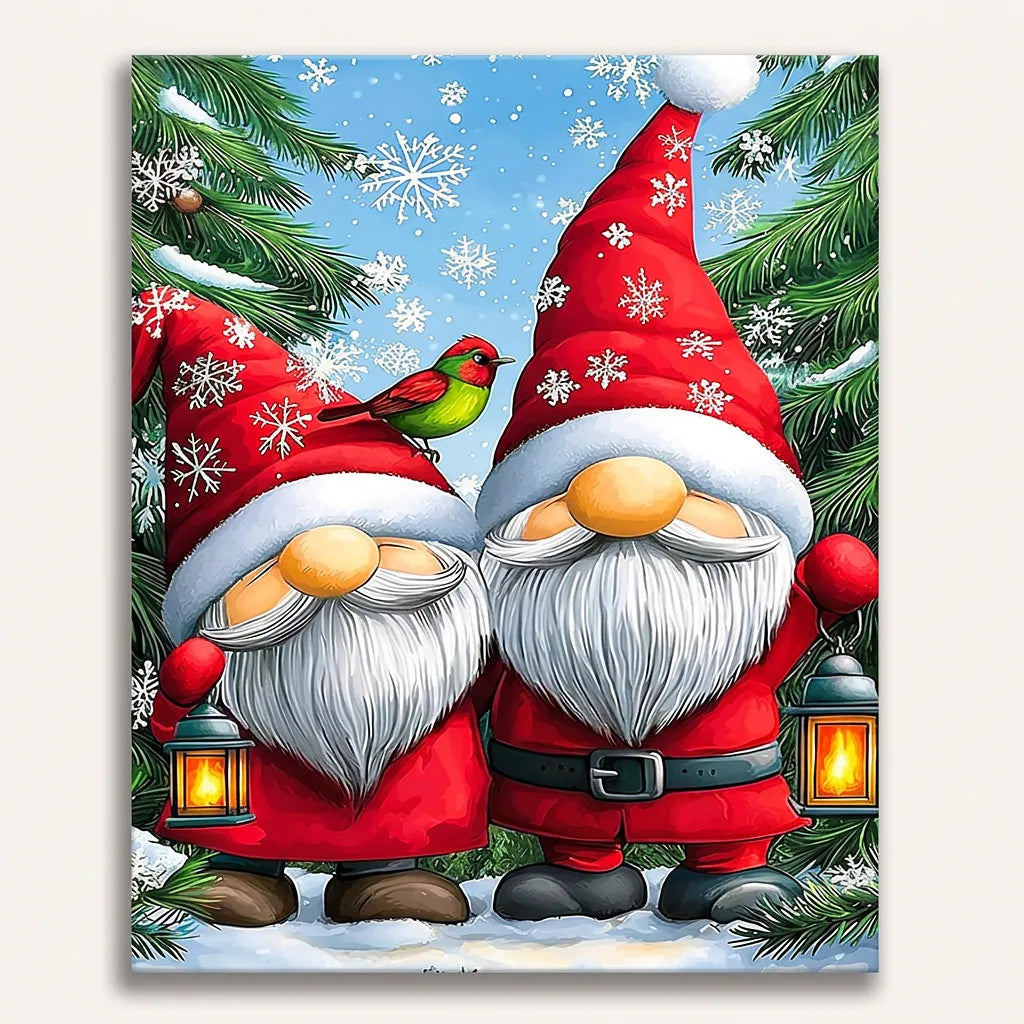 Gnome Lantern Duo | Paint By Numbers Kit