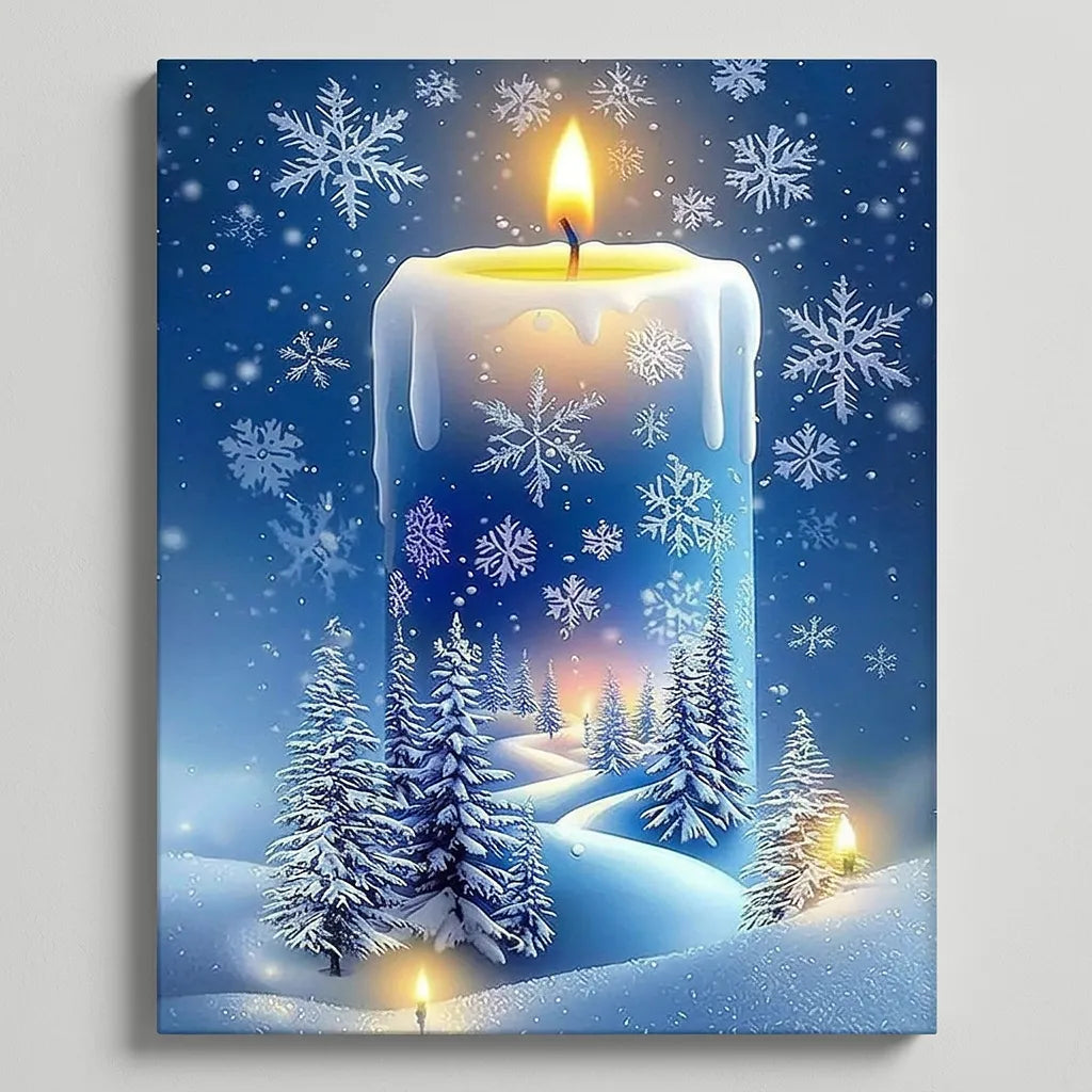 Snowflake Candle Path | Paint By Numbers Kit