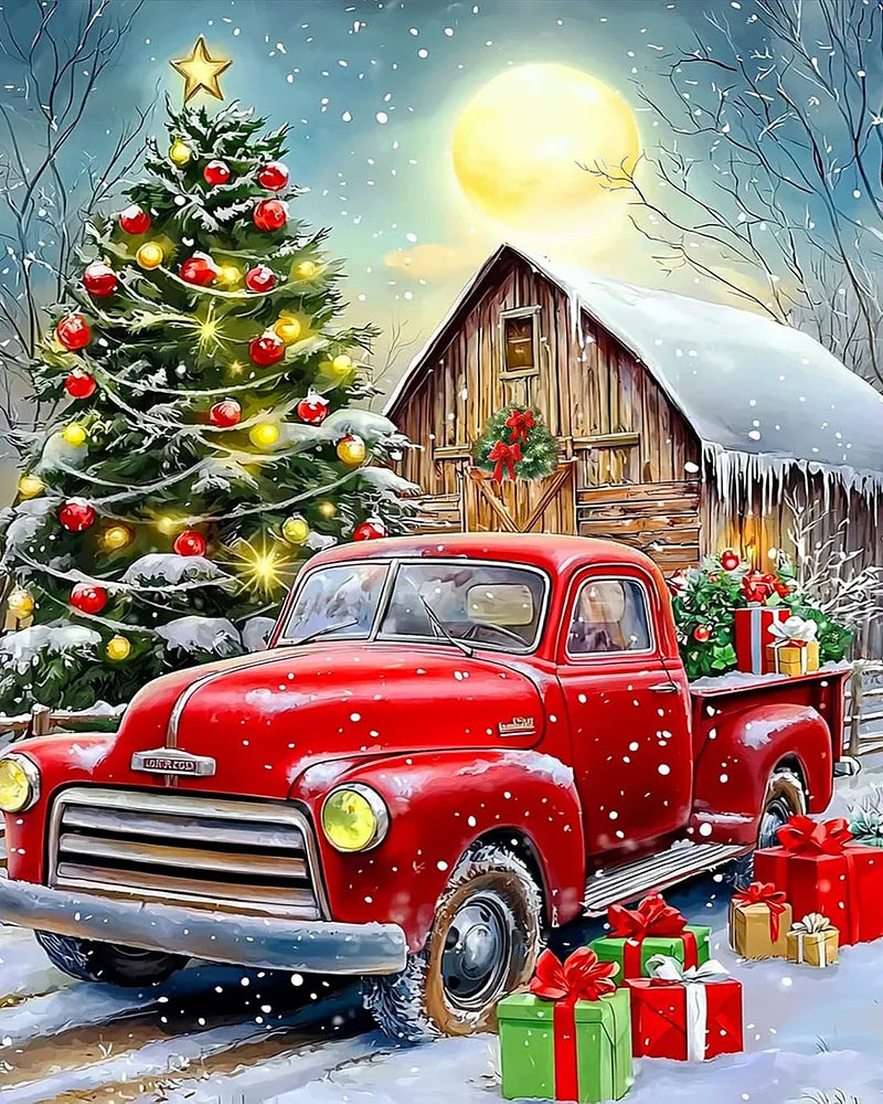Full Moon Truck Delivery | Paint By Numbers Kit
