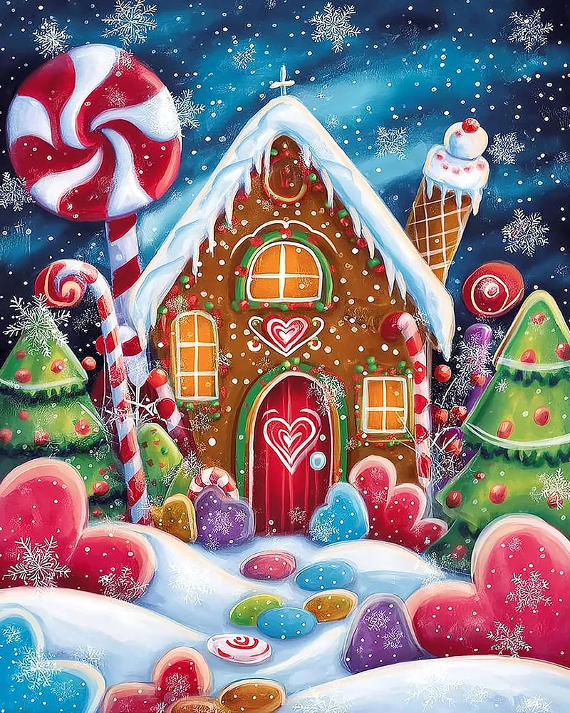 Sweet Candy Village | Paint By Numbers Kit