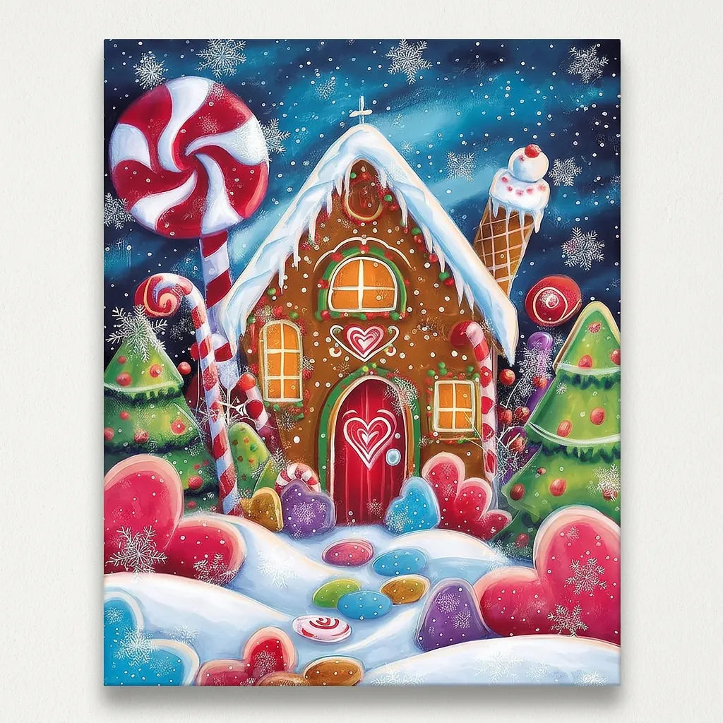 Sweet Candy Village | Paint By Numbers Kit