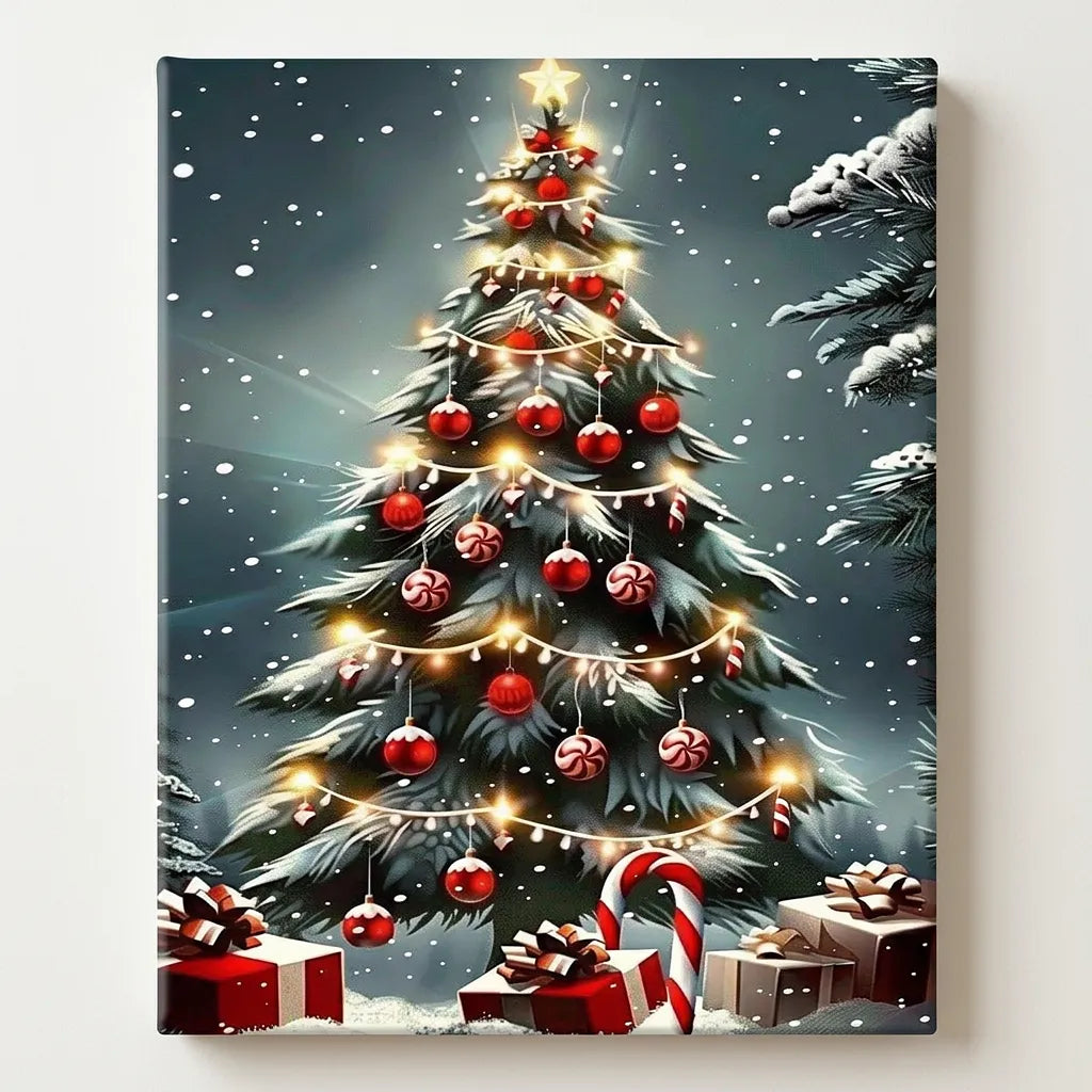 Peppermint Ball Ornaments | Paint By Numbers Kit