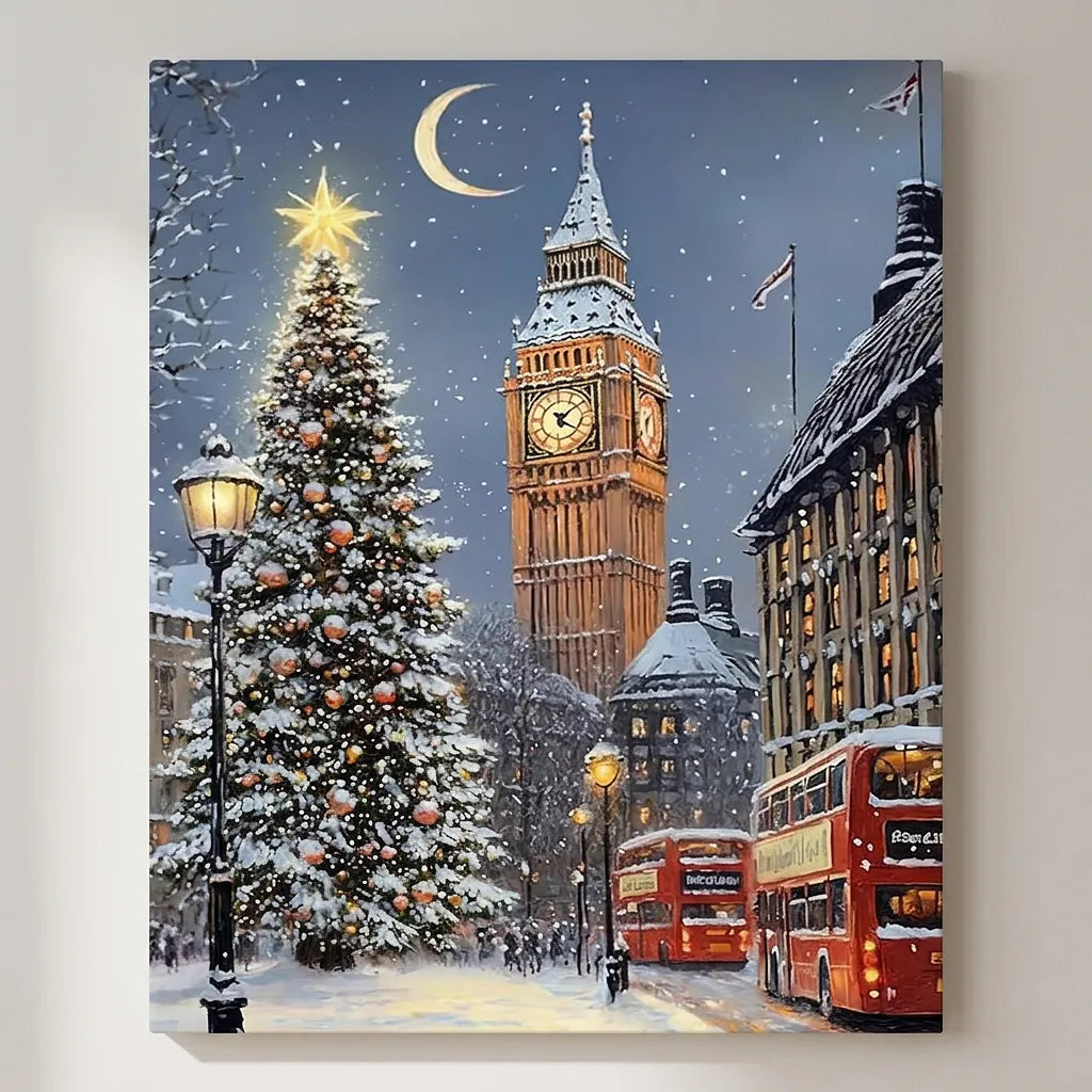 Big Ben Christmas Eve | Paint By Numbers Kit