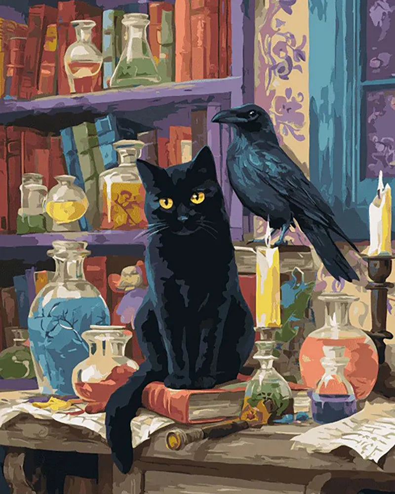 Cat Raven Apothecary | Paint By Numbers Kit