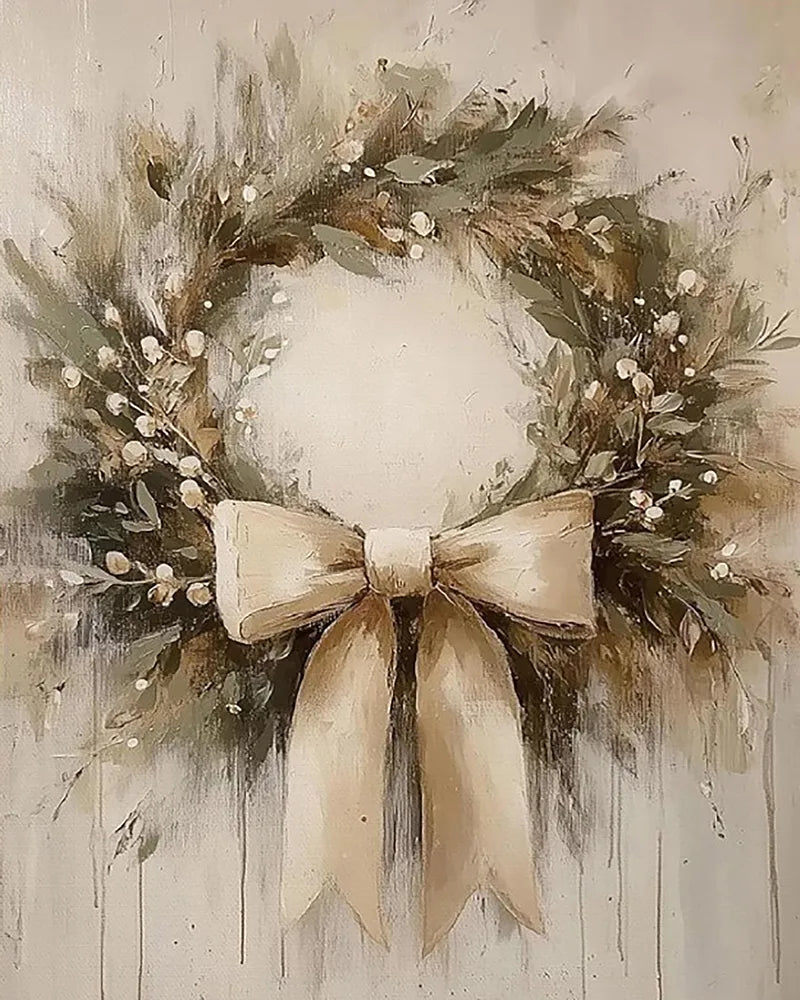 Rustic Bow Wreath | Paint By Numbers Kit
