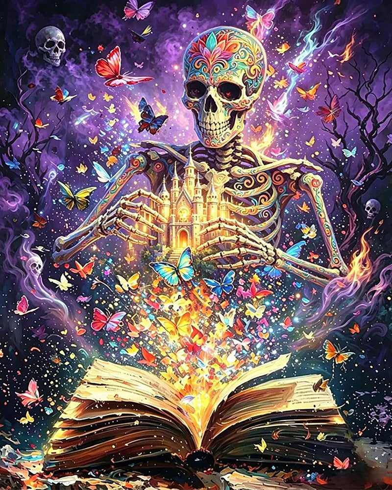 Mystic Skeleton Castle | Paint By Numbers Kit