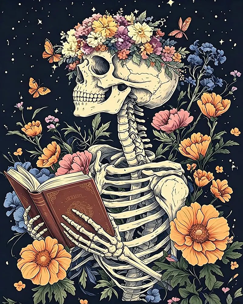 Skeleton Petal Reader | Paint By Numbers Kit