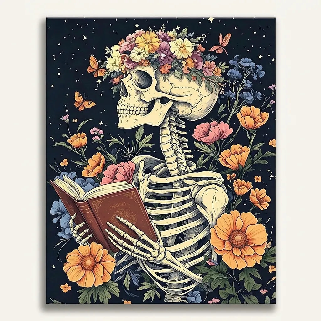 Skeleton Petal Reader | Paint By Numbers Kit
