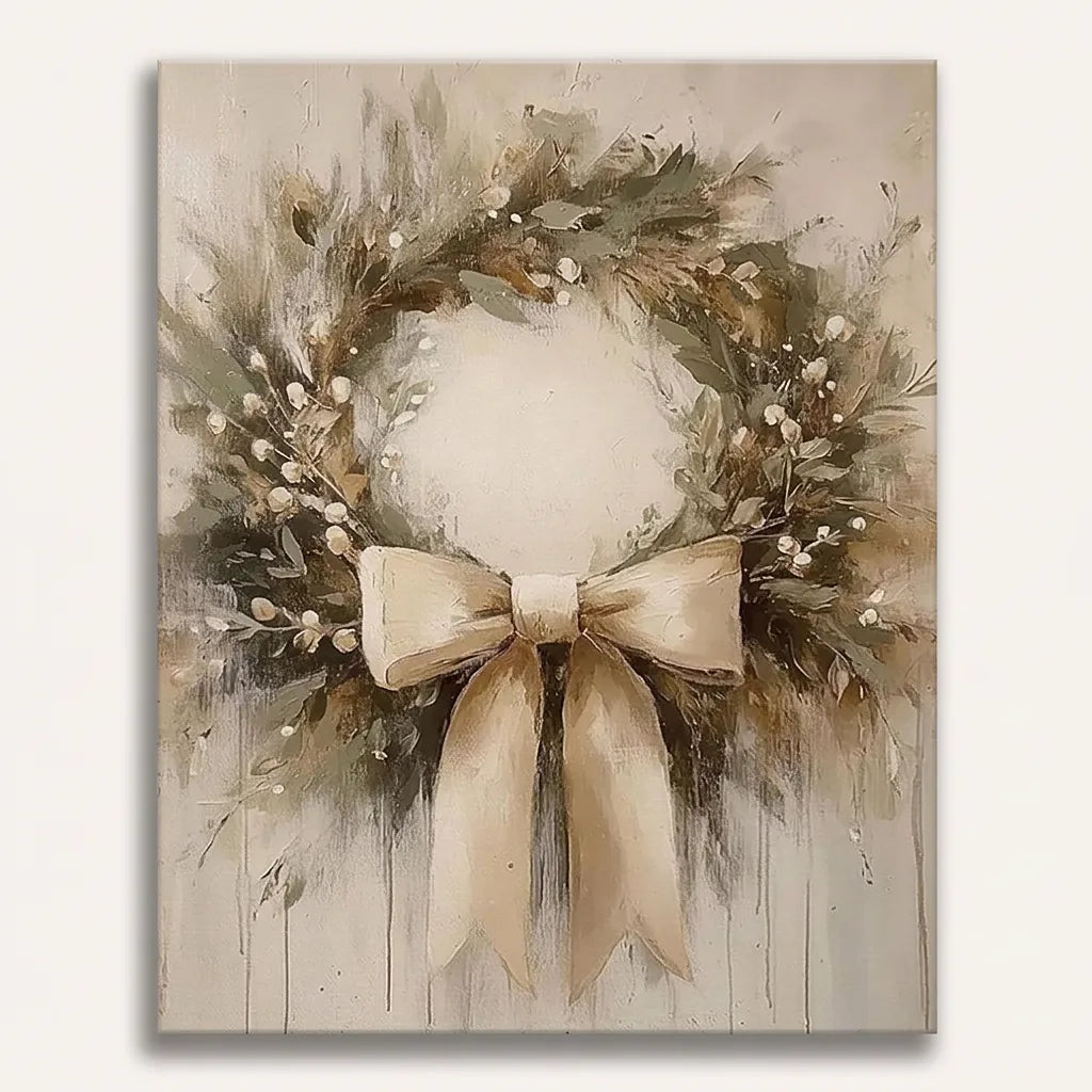 Rustic Bow Wreath | Paint By Numbers Kit