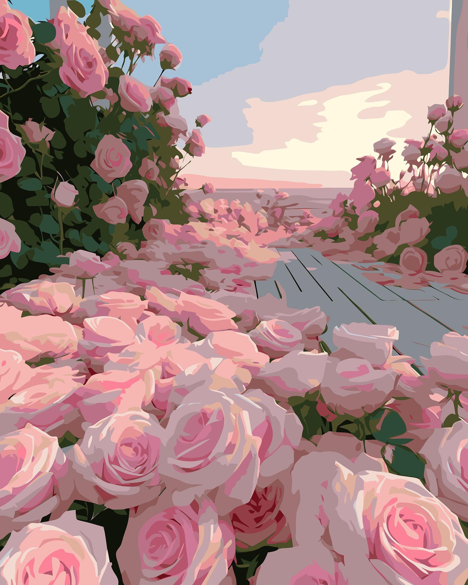 Rose Garden Path | Paint By Numbers Kit